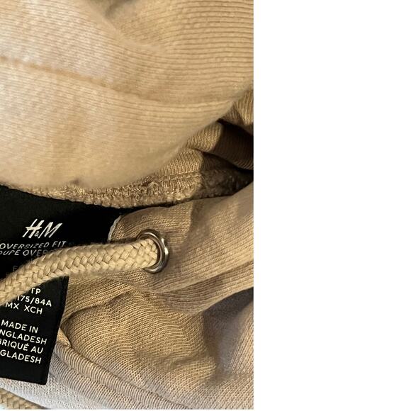 H&M Oversized Tan Hoodie Mens Small - Picture 4 of 4